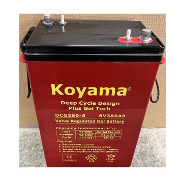 L16G 6V 380AH Gel Battery for Sweeper & Scrubber Machines with Dual Terminals