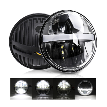 Emark DOT 80W 5.75" High Low Beam LED Headlight for Motorcycle
