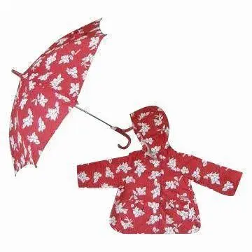 Children's Raincoat with 15.5-inch Umbrella