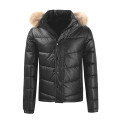 Chaqueta acolchada para hombre con capucha de piel de alta calidad