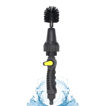 Water-Powered Car Cleaning: Efficient Rotating Wheel Brush with Flow-Through Water System