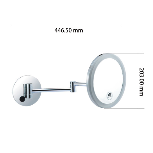 Acrylic magnifying shower shaving mirror