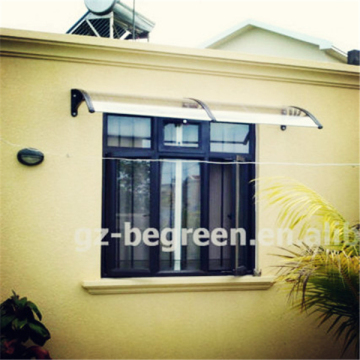 door canopy polycarbonate awning with plastic aluminum bracket and roof sheet
