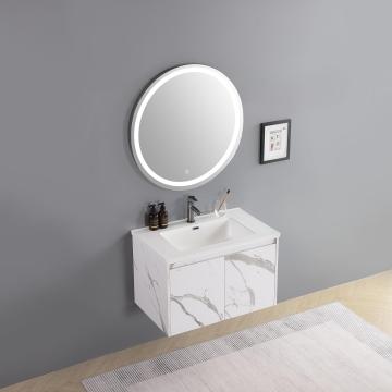 Modern Ceramic Basin Wall-Hung PVC Bathroom Vanity Unit