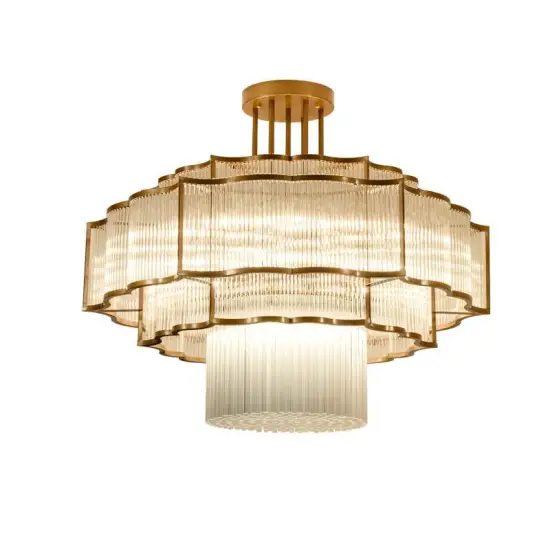 INSHINE Glass Crystal Stairway Chandelier