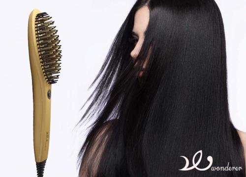 Hair straightening borste keramiskt material