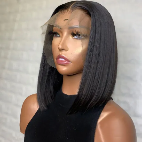 Cheap Full Hd Swiss Straight Bob Human Hair Wig Short Raw Brazilian Cuticle Aligned 100% Virgin Human Hair Lace Front Wig Vendor