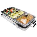 Server a buffet portatile elettrico e calore alimentare