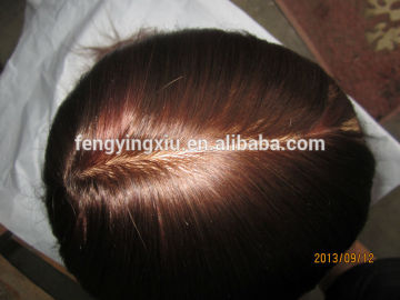 100% human hair good sale PU net bottom man and woman toupee