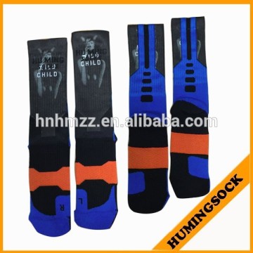 Wild Child Basketball Crew Sublimation Photo Print Socks