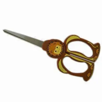 Lion-shaped Paper Scissors, Made of Stainless Steel + ABS Plastic Handle, with 19.5cm