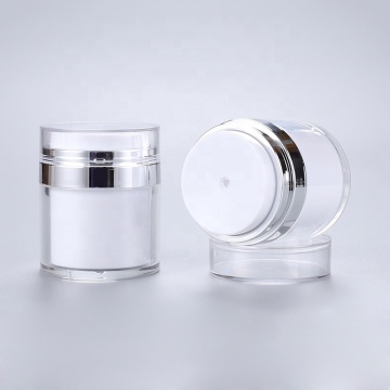 wholesale 15ml 30ml 50ml double wall plastic cosmetics airless pump acrylic bb cream jar