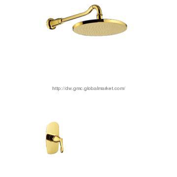 Brass Concealed Bathroom Faucet Gold Plated 161502
