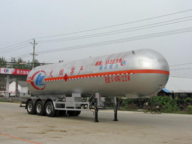 12.8m Gas Gas Liquefied Transport نصف مقطورة