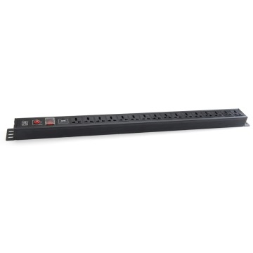 Intelligent Power Distribution Unit (PDU) with 2 Pin Sockets, 3 Outlets, Surge Protection, and 3 USB Charging Ports