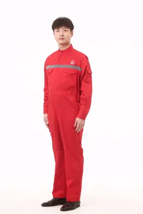 Flag Red Sinopec Oil Field Plate Coveralls Suit