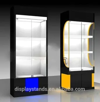 Retail display cabinet hardware wood