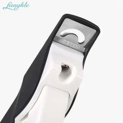 Fangkle Professional Stainless Steel ABS Black Nail Tips Cutter for Artificial Fingernails