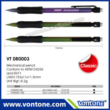 Mechanical pencil with rubber with eraser