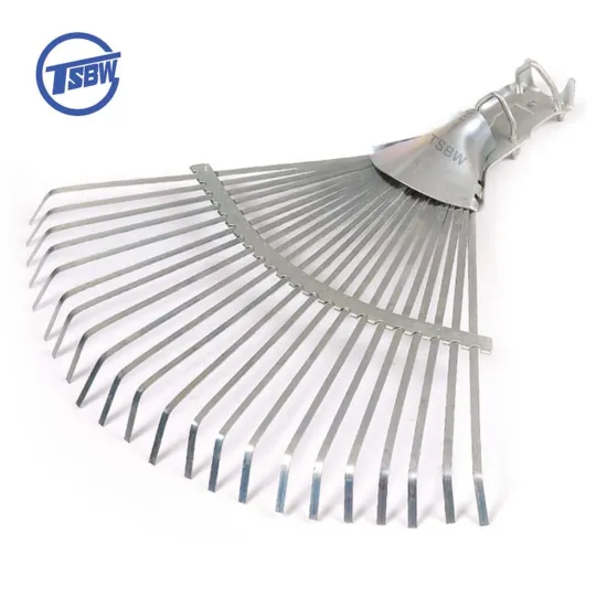 Scalable Garden Landscape Farming Lawn Digging Leaf Rake Head - Galvanized Steel