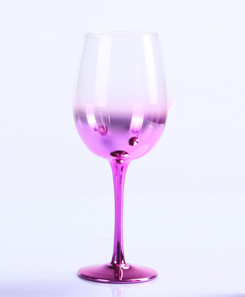 Br 9988 3pink Metallic Ombre Wine Glass Goblets