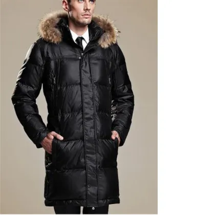 2016New Fashion Outdoor Long Thick Man Down Jacket