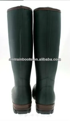 Forest green rubber boots