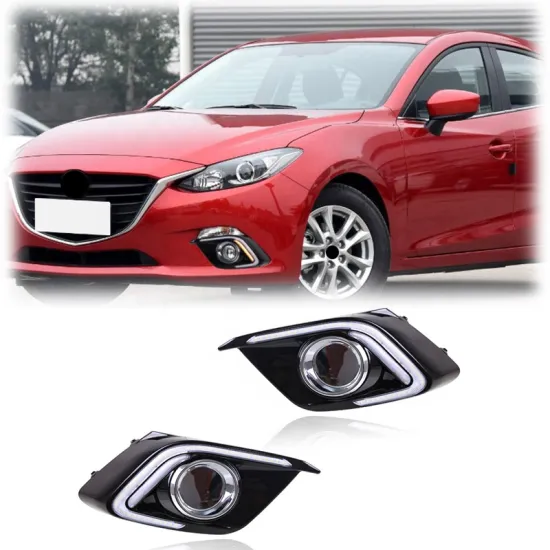 Gobison High Quality Daytime Running Light Fog Lamp with Turn Signal for Mazda 3 Axela 2013-2016