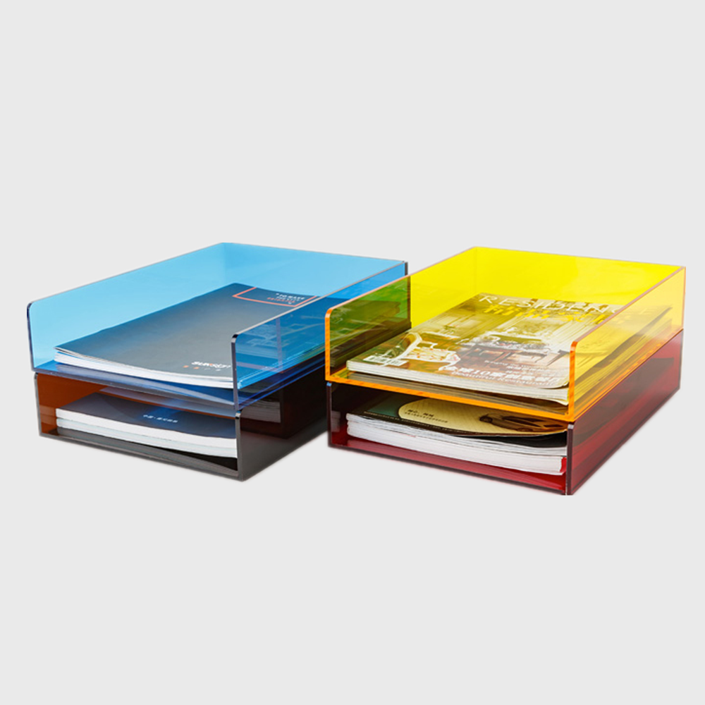 Acrylic Stacking Letter Tray Colored China Manufacturer