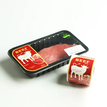 Frozen Fresh Food Black PP Meat Tray Container for Supermarket Meat Packaging