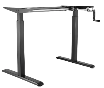 Manual Height Adjustable Desk Hand Cranked Adjustable Table Frame Only
