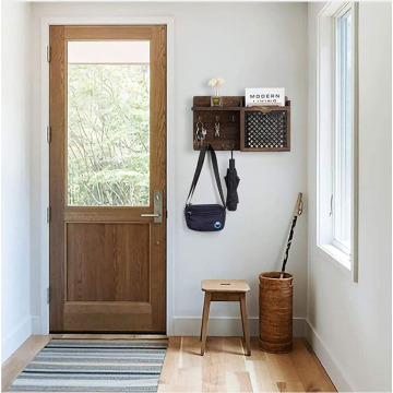 Wall Key Organizer With Hooks Wall Mounted Shelf