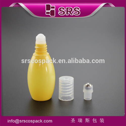SRS high quality plastic roll on bottle , mini 18ml cosmetic PET perfume bottle