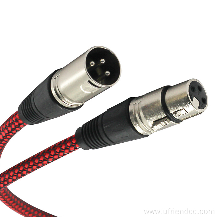 Custom 3M 10M 100M Shiled Audio Stereo 3PIN Connector Microphone Cannon Jack DMX XLR Cable