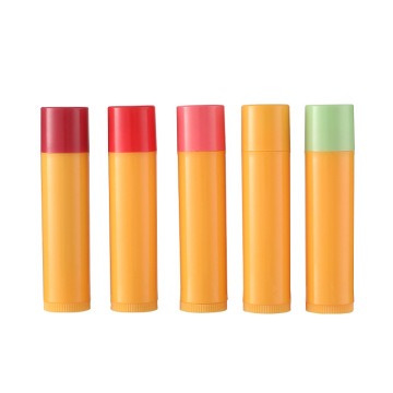 Custom Logo Beeswax Lip Balm, High-Quality Yellow Tube Chapstick with 5 Fruit Flavors