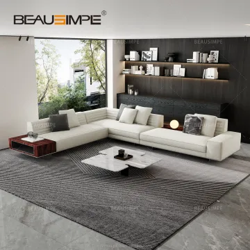 Roger Luxury White L-Shape Sofa