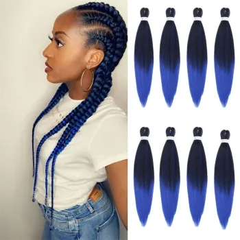 Synthetic Pre-stretched Braiding Hair Perm Yaki Braid Hair Bulk Jumbo Pre Stretched Braiding Hair Expression for Women
