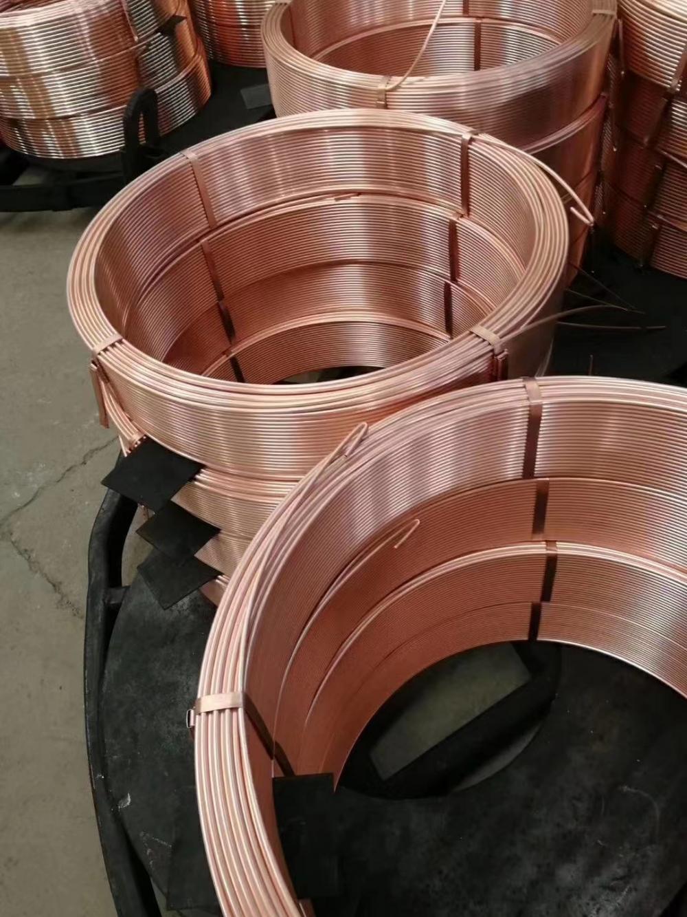 Copper tube for solar collectors