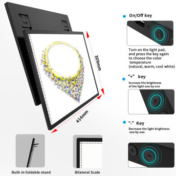 Scheda di copia del disegno di tracce della scatola luminosa a LED