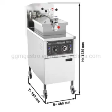 Fast Food Commercial Electric Chicken High Pressure Fryer with Filter System