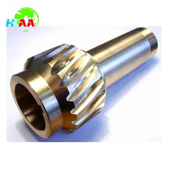 OEM customized precision machined bronze pinion shaft