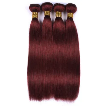 Brazilian Hair Red Color Bundles Straight Human Hair Weave Hair