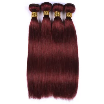 Brazilian Hair Red Color Bundles Straight Human Hair Weave Hair
