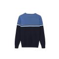 Men's Knitted Multi-Color Striped Crew-neck Pullover