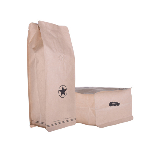 Biologisch afbreekbare 100% Recycle Coffee Kraft Paper Bakery Food Bag