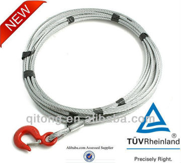Wire rope with hook