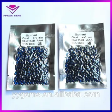 Machine Cutting Loose Synthetic Spinel 4*3mm Oval Blue 114# Stone Gem