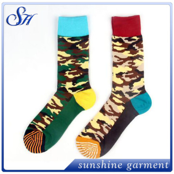 Happy socks with camouflage color hot selling men socks