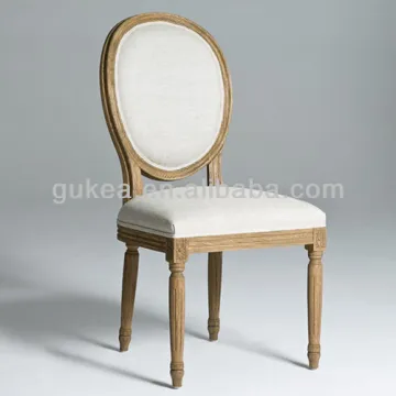 Antique linen fabric hotel dining room furniture chair GK6009