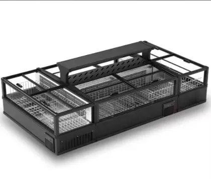 XGF-2500F 2.5m Supermarket Island Freezer: Features and Specifications with Secop Compressor and Auto Defrost Technology